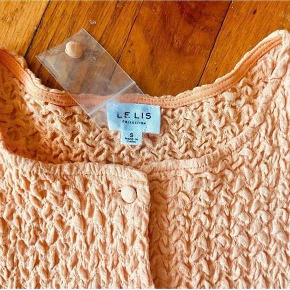 LE LIS rare little peach waffle knit cardigan.
Boutique brand-SzS NWT/WINTER ❄️ - Picture 6 of 8